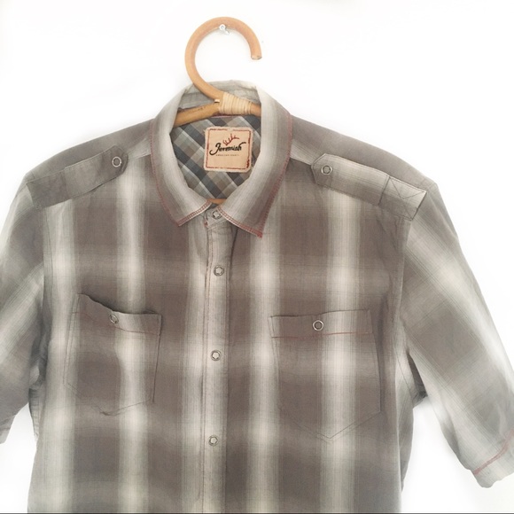 ⭐️🌈⚡️Jeremiah Plaid Short Sleeve Snap Button Down Shirt⚡️🌈⭐️ - Picture 7 of 12